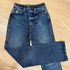 KHAITE Dark Blue Women Jeans